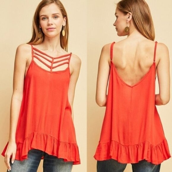 TUNIC TOP NECKLINE DETAIL WOMENS LADIES TOPS - Picture 1 of 1